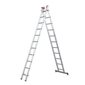 Escada Extensível 11x2 22 Degraus em Alumínio 5,56m Botafogo