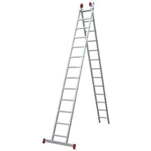 Escada Extensível 13x2 26 Degraus em Alumínio 6,68m Botafogo