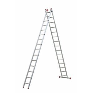 Escada Extensível 15x2 30 Degraus em Alumínio 7,66m Botafogo