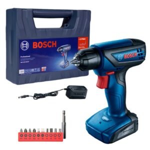 Furadeira e Parafusadeira Bosch GSR 1000 a Bateria 12V 1/4" com Carregador, 10 Bits e Extensor Universal