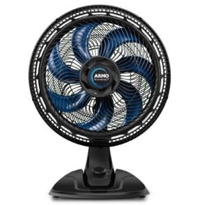 Ventilador de Mesa Arno 40cm 220V Preto e Azul VE70